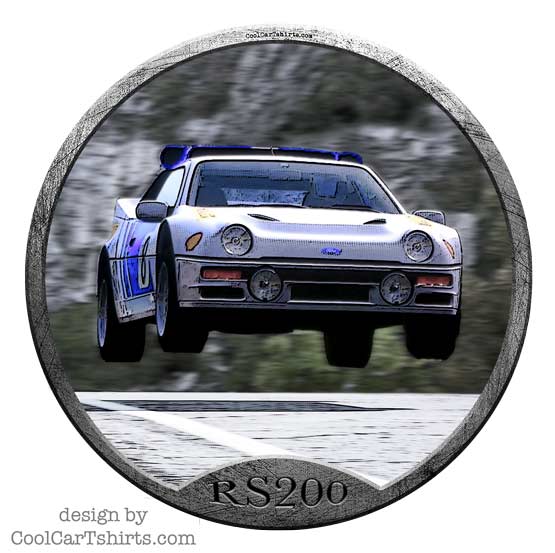 Ford RS200 group B Rally Car T shirt