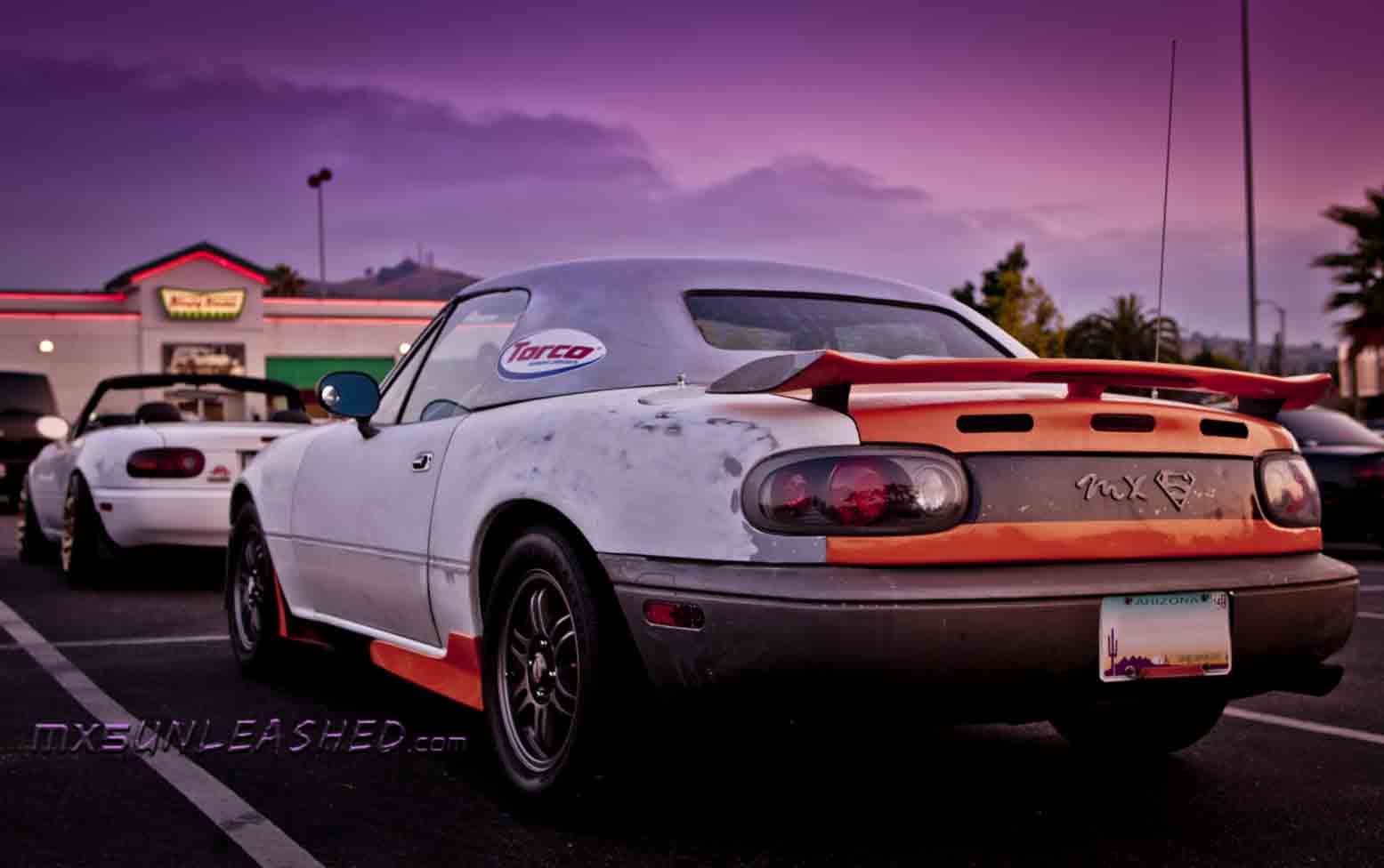 miata sunset